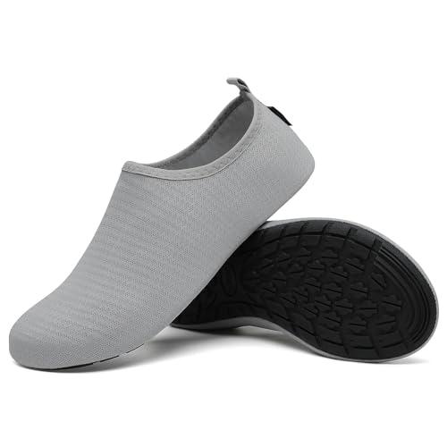 SAGUARO Scarpe da Scoglio Uomo Donna Scarpette Scoglio Leggere Scarpe Mare Asciugatura Rapida Scarpette Mare Scarpe Spiaggia Antiscivolo Scarpe per Acqua Immersione Surf Grigio Corazzato Gr. 36/37 EU