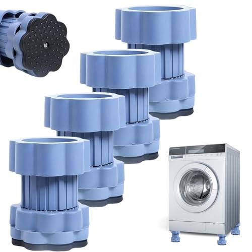 Piedini Antivibrazione Lavatrice, 4 Pezzi Piedini per Lavatrice, Piedini Lavatrice Antivibrazione, Set Tappetino Per Lavatrice, Tappeto Lavatrice Antivibrazione, per Lavatrici e Asciugatrici