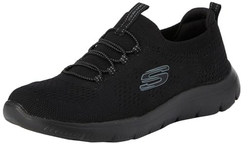 Skechers Summits Top Player, Scarpe da Ginnastica Donna, Black Knit Trim, 38 EU