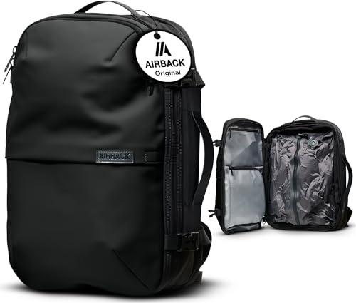 Airback Borsa da cabina, sistema di vuoto integrato, bagaglio a mano - Per viaggi nel fine settimana - Resistente all'acqua e porta di ricarica USB Urban Matt Black