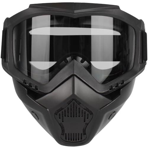 Lishuyeh Maschera softair Maschera da moto Maschera da paintball Maschera tattica antiappannamento con protezione per gli occhi per il motociclismo Halloween Cosplay Movie Props Paintball CS Game