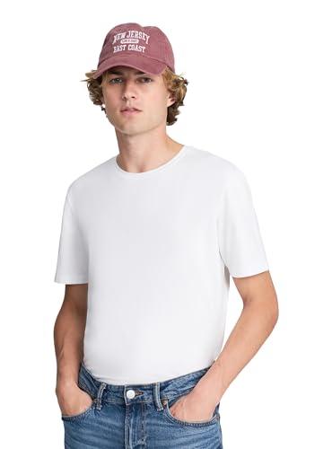 TERRANOVA T-Shirt Uomo Slim Fit a Tinta Unita – Girocollo, Maniche Corte, Ideale per Outfit Casual – Bianco Ottico – L