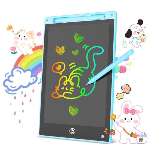 Tavoletta Grafica LCD Scrittura Colorata, Lavagna Digitale Cancellabile con Pulsante Elimina e Blocco Schermo, Giocattolo Educativo e Regalo di Compleanno e Natale (Azzurro, 12 inch)