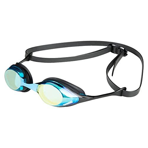 ARENA Cobra Original Swipe Mirror Occhialini Nuoto da Gara Unisex Adulto, Occhialini Piscina con Lenti a Specchio, Anti-Appannamento Protezione UV, 4 Ponti Nasali Intercambiabili