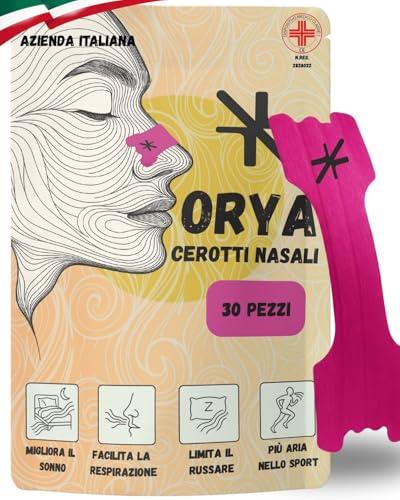 ORYA, 30 Cerotti Nasali Antirussamento e per lo Sport, Dilatatore Nasale per Respirare Meglio, Riduce il Russamento, Rosa
