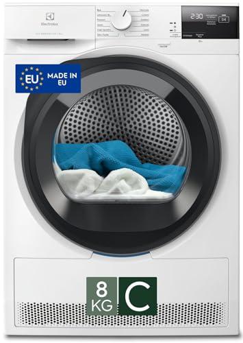 Electrolux Asciugatrice 600 GentleCare 8 kg EW6HA28G, Tecnologia SensiCare e MixCare per Cotoni e Sintetici, Programma Lenzuola XL, Filtro EasyClean, Pompa di Calore, 850x596x638 mm