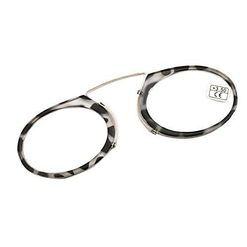 Occhiali da Lettura in 1 Pezzi 1.5 Mini Lettore di Naso a Clip per Uomini e Donne, Occhiali da Lettura Flessibili Portatili Antiscivolo Tartaruga