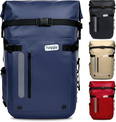 Ruqqle Zaino Impermeabile Multiuso, Waterproof Dry Bag 20/30/45L, con 3 Tasche Esterne, Borsa Impermeabile Comodo ideale per Viaggi Spiaggia Mare Barca Canoa Kayak Moto Trekking Campeggio Pesca