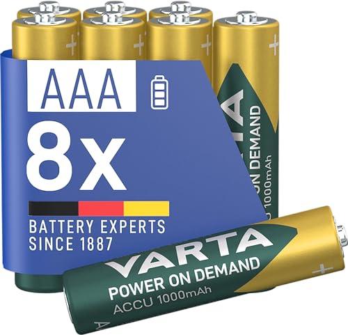 VARTA Pile AA, ricaricabili, confezione da 8, batteria ricaricabile, Power on Demand, 2100 mAh Ni-Mh, precaricate, pronte all'uso [Esclusivo su Amazon]