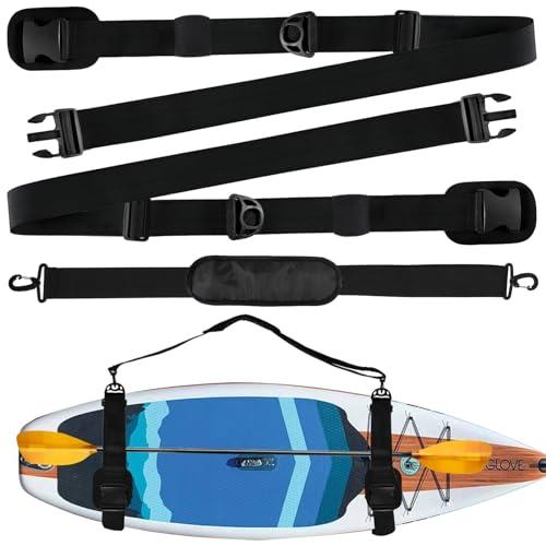 Cinghia per Tavola da Surf,Kayak Canoe Paddle Board per Il Trasporto di Attrezzi Acquatici Come Kayak, Canoe, Paddle Board, Longboard, ECC. (Nero)
