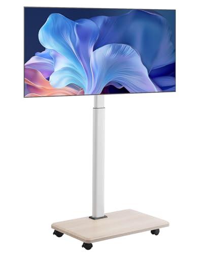 VEVOR Carrello Porta TV con Ruote per Schermo da 812,8-1778 mm Carico max. 45 kg Carrello Porta TV Rotazione Sinistra-Destra 25° Altezza Regolabile con Ripiano per Angolo da Casa Ufficio