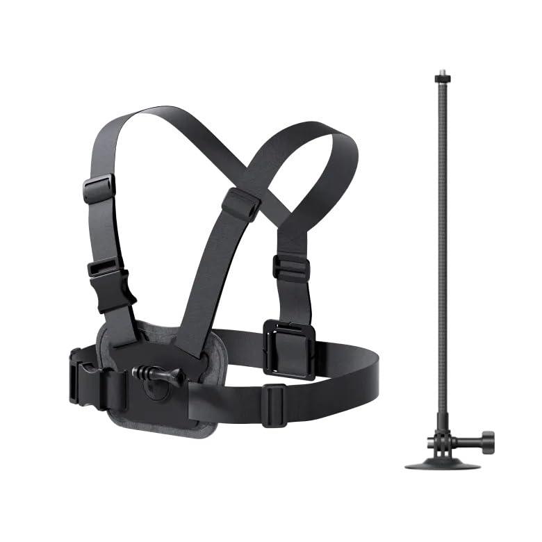 Insta360 Kit Neve, Supporto Adesivo per Casco, Fascia Pettorale, Asta di Estensione
