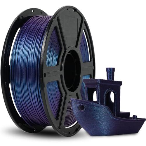 FLASHFORGE Filamento per stampante 3D Filamento Camaleonte PLA cambia colore 1,75 mm, cambia colore con la luce e gli angoli, bobina da 1 kg (2,2 libbre), dimensioni precise +/- 0,02mm (Nebula Purple)