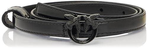 Pinko Love Berry H1 BELT VITELLO SPECCHIATO Cintura, Z99B_Nero Limousine Block Color, XS Donna