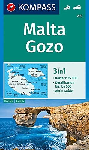 Carta escursionistica n. 235. Malta, Gozo 1:25.000. Ediz. tedesca e inglese: Wandelkaart Schaal 1 : 25.000