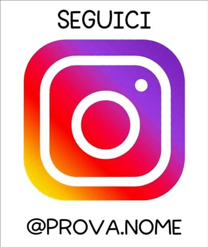 Adesivi etichette INSTAGRAM personalizzate con il nome della vostra pagina
