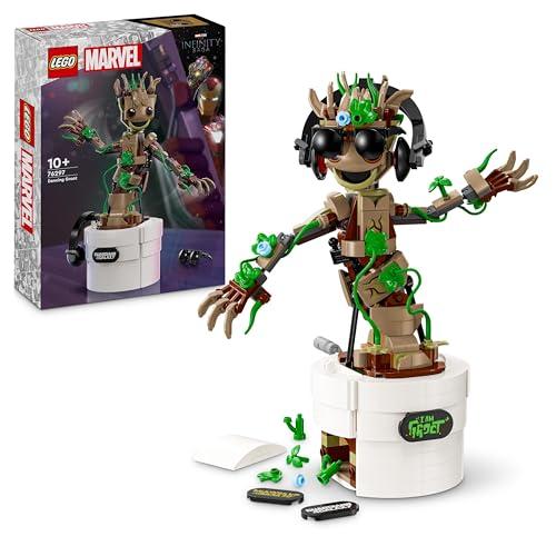 LEGO Marvel Groot Ballerino, Personaggio Giocattolo da Costruire con Funzione Danzante, Giochi Animati per Bambini e Bambine da 7 Anni in su, Idea Regalo Supereroe Avengers da Collezione 76297