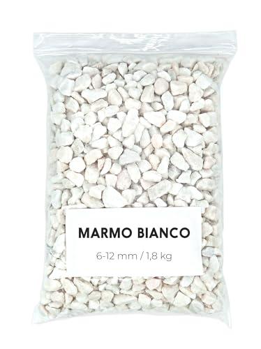 Landare Ghiaia Bianco 1,8Kg - Ghiaia per Acquario - Sassolini Decorativi per Vasi - Sassi Decorativi per Vasi - Ghiaia per Vasi - Sassolini per Acquario - Ghiaia per Giardino (9-12 mm)