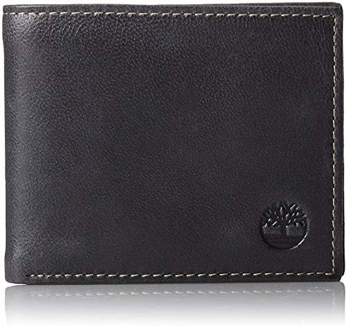 Timberland D01387/08 Uomo Nero nuvoloso Portafoglio Passcase Bifold