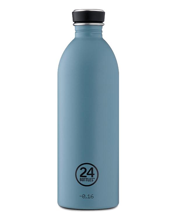 24Bottles Urban Bottle Trin Bottle in acciaio inox per uso alimentare, colore blu polvere, 1 l