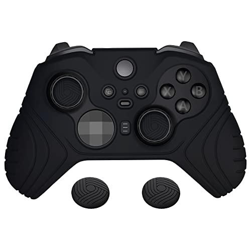 PlayVital Cover Custodia per Xbox Elite Series 2 Controller Skin Protettiva Silicone Antiscivolo Copri Levette Analogiche per Xbox Elite Series 2 Core Joystick(Samurai Edizione)-Nero