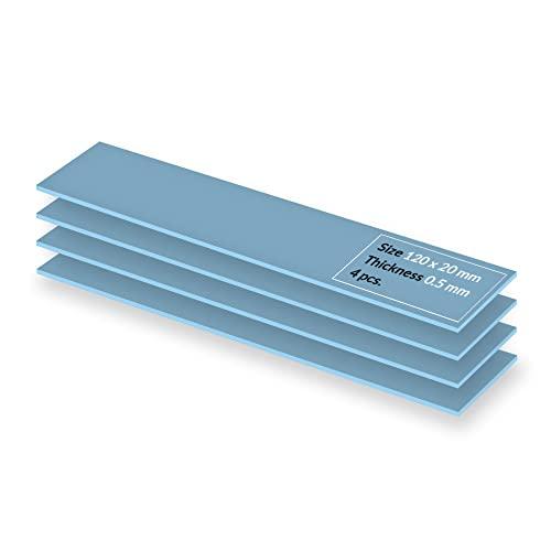 ARCTIC TP-3: Thermal Pad Premium Performance, 120x20x0,5 mm (Impilabile fino a 2,0 mm senza perdita di prestazioni), 4 Pezzi - Pad termico Alta prestazione, particolarmente morbido, ideale Gap-Filler