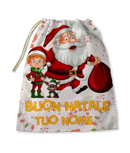 Sacca Asilo personalizzata con nome bambino/a .Sacchetto porta bavaglini o tovagliette ecc Scuola Materna/Elementare, Nido,Sport, inizio scuola. 33x41 cm