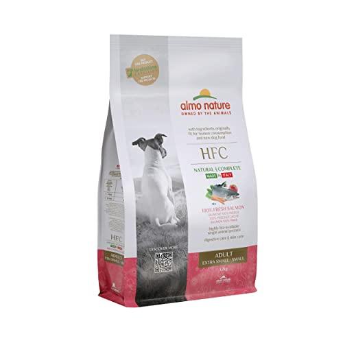 almo nature HFC Adult XS-S, Crocchette per Cani Adulti - Salmone Fresco - Sacco da 1,2 kg