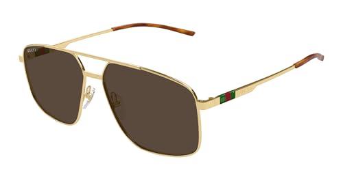 Gucci Gg1676s Occhiali da Sole, Oro-Oro-Marrone, 60 Uomo