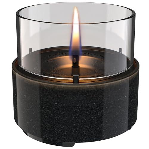 Tenderflame - Candela da tavolo ricaricabile Café 14 Reactive Glaze - Nero