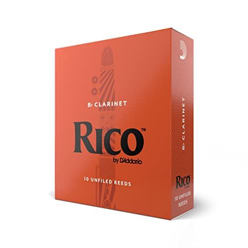 Rico Bb Clarinet Reeds - Ance per Clarinetto - ance per clarinetto 2.5 forza, confezione da 10