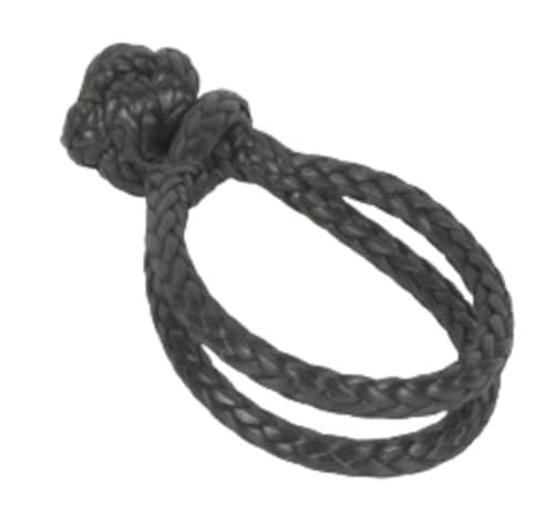 Grillo D-2 in Dyneema, 6 mm, nero, carico di rottura superiore a 3000 kg