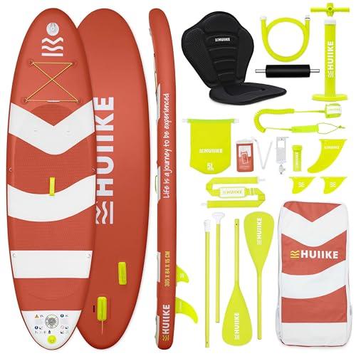 HUIIKE Tavola Sup Gonfiabile Adulti con Accessori Inclusi, Pagaia, Pinne, Pompa. Stand Up Paddle Board con Grande Stabilità e Resistenza. 305 x 84 x 15 cm, Carico Massimo 130 kg