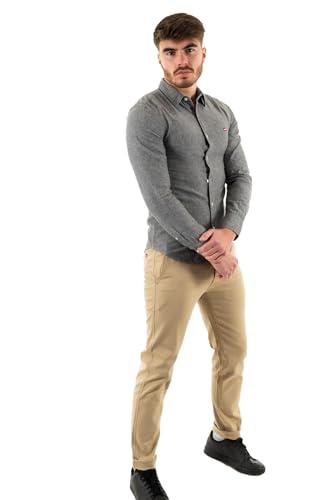 Levi's Long-Sleeve Battery Housemark Slim, Uomo, Black Agate, XL