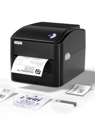 vretti Stampante per Etichette di Spedizione, Stampante Termica per Etichette 4x6 per Pacchetti di Spedizione, per Piccole Aziende UPS Ebay Amazon