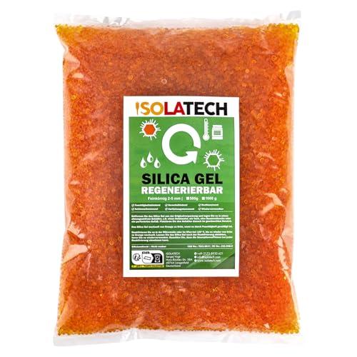 ISOLATECH Silica Gel rigenerabile essiccante arancione 0,9 kg sacchetto di gel di silice deumidificatore, Adatto anche come essiccatore per filamenti