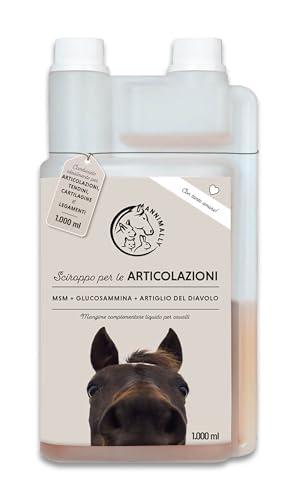 Liquido articolazioni per cavalli 1000ml con artiglio del diavolo cavallo, glucosamina e MSM cavallo (zolfo) liquido- Per il rafforzamento delle articolazioni del cavallo- msm integratore per cavalli