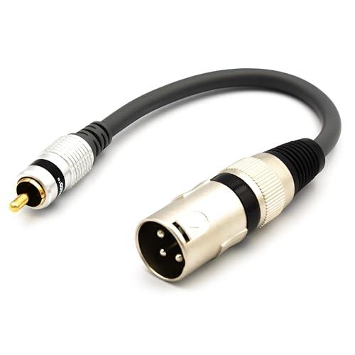 VITALCO Adattatore da XLR femmina a RCA, microfono a 3 poli su cavo audio RCA