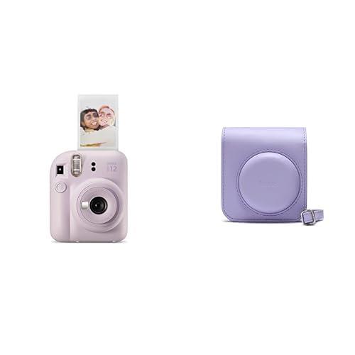 Fujifilm instax mini 12 Lilac Purple - Macchina Fotografica Istantanea & mini 12 custodia per fotocamera, Viola Lilla