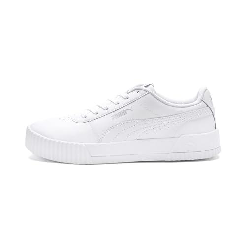 PUMA Carina L, Scarpe da Ginnastica Basse Donna, Puma White Puma White Puma Silver, 38 EU