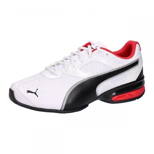 PUMA Men Tazon 6 FM Road Running Shoes, Puma White-Puma Black-Puma Silver, 42.5 EU