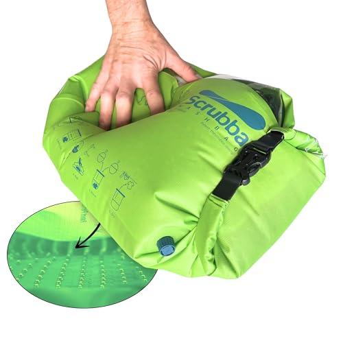 Scrubba Wash Bag 2.0 Sacchetto Lavatrice Portatile Borsa Sacco per Lavare Lavasciuga con Esclusivo Sistema Asse per Bucato Indispensabile Accessorio Camper Campeggio Escursione Viaggio Ovunque