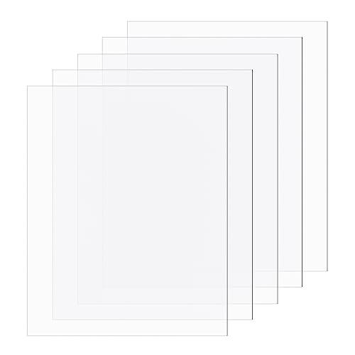 5 pannelli in (25 x 20 cm), 0,5 mm, pannelli in acrilico trasparente, pannelli in trasparenti per decorazione Househld, display, cornici, esposizioni di progetti, pittura