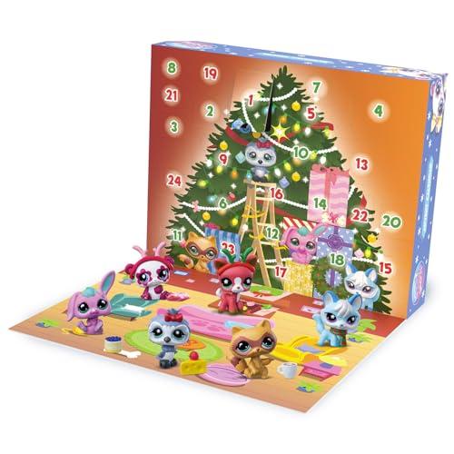 Littlest Pet Shop - Calendario dell'Avvento dei Pet Shop - 8 animali e 16 accessori - Calendario 24 giorni di Natale - Mini-figure animali - Giocattolo per bambini dai 4 anni in su - BF00758