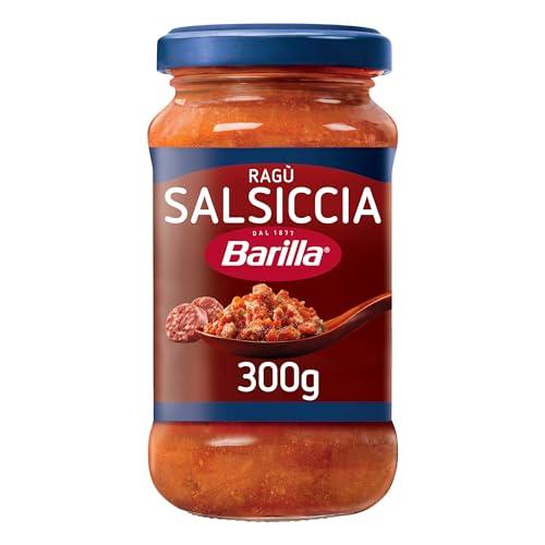 Barilla Sugo Ragù alla Salsiccia, Salsa Pronta con Pomodori e Salsiccia italiani, Sugo Pronto, Senza Glutine, Confezione da 300g