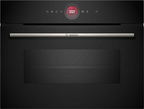 Bosch CMG7241B2, Forno compatto combinato con microonde da incasso, HomeConnect, AirFry: friggere ad aria direttamente da casa tua, Display TFT Touch, Nero, 60 x 45 cm