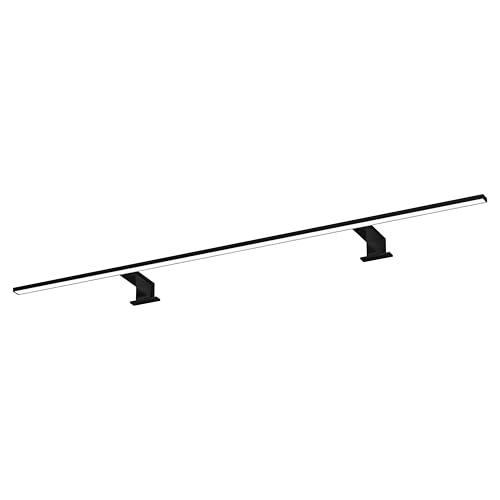 kalb | Spectraline LED luce da bagno 120cm IP44 luce a specchio 18W adatta per ambienti umidi 230V collegabile direttamente Montaggio 3 in 1 (Nero - Bianco neutro)