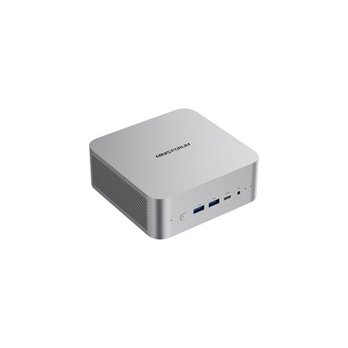 MINISFORUM Mini PC M1 Pro-125H, Intel Core Ultra 5 125H (14 core/18 thread, fino a 4,5 GHz), 32 GB di RAM DDR5, 1 TB di SSD M.2 PCIe 4.0, USB 4/RAID/OCuLink/Wi-Fi 7/BT 5.4, display quadruplo 4K