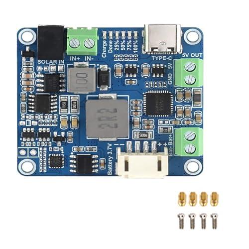Coolwell Modulo di alimentazione solare (D) per Raspberry Pi/Jetson Nano/Arduino Supports Type-C Power Adapter or 6V ~24V Solar Panel and 5V/3A Output