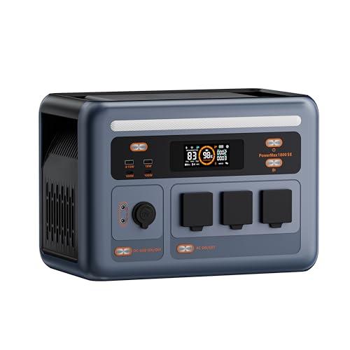 OSCAL Centrale Elettrica Portatile PowerMax 1800SE, LFP Batteria da 1024Wh, 3 Uscite CA 1800W (3600W Picco), Ideale per Campeggio, Viaggi, Interruzioni di Corrente